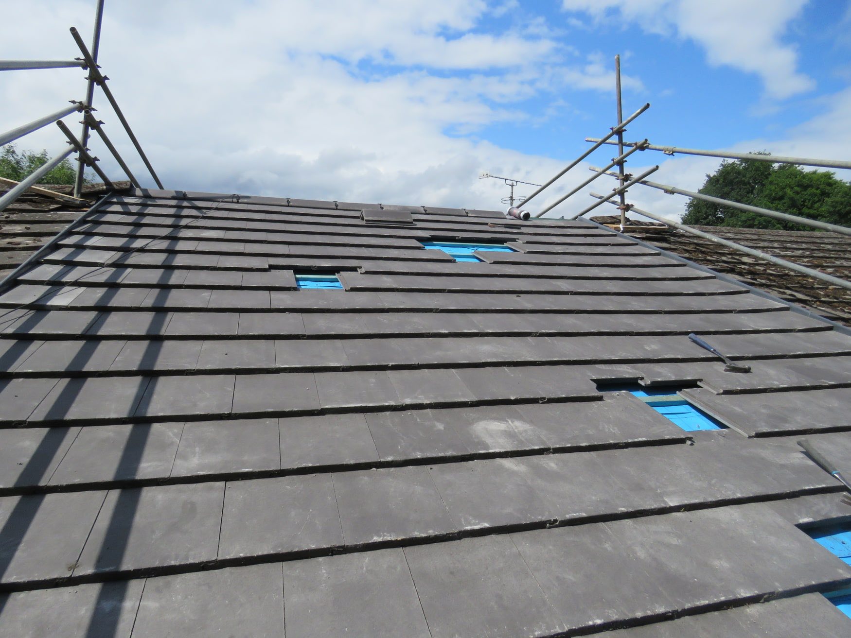 Natural slate roof repair in Ilfracombe